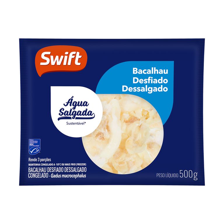 BACALHAU DESFIADO DESSALGADO 500G