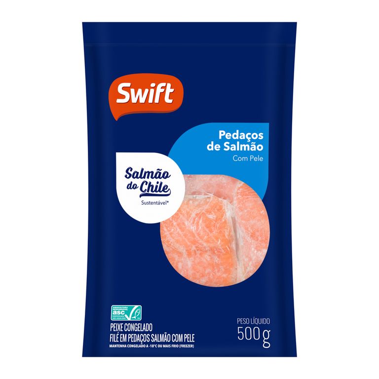 PEDAÇOS DE FILÉ DE SALMÃO 500G