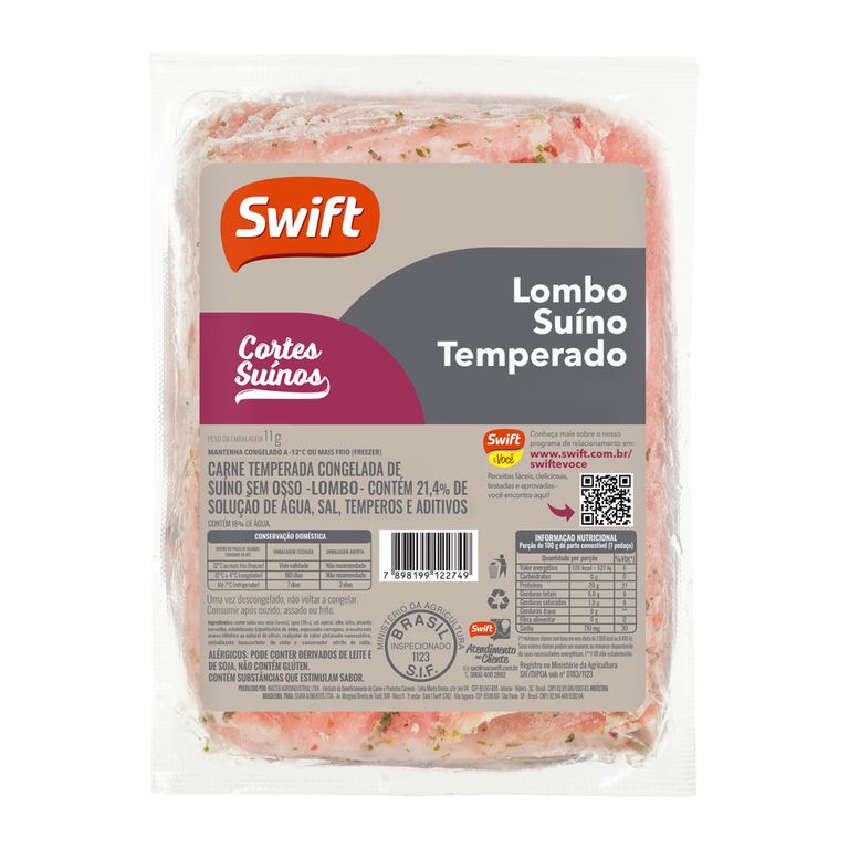 LOMBO SUÍNO TEMPERADO DE 0,5KG A 1,4KG