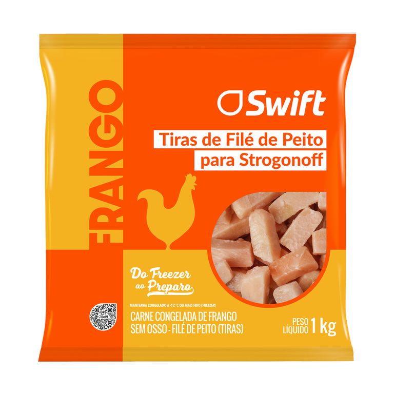 TIRAS DE FILÉ DE PEITO DE FRANGO 1KG