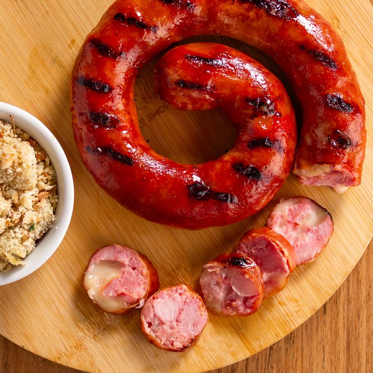 LINGUIÇA DE PERNIL COM PROVOLONE 500G