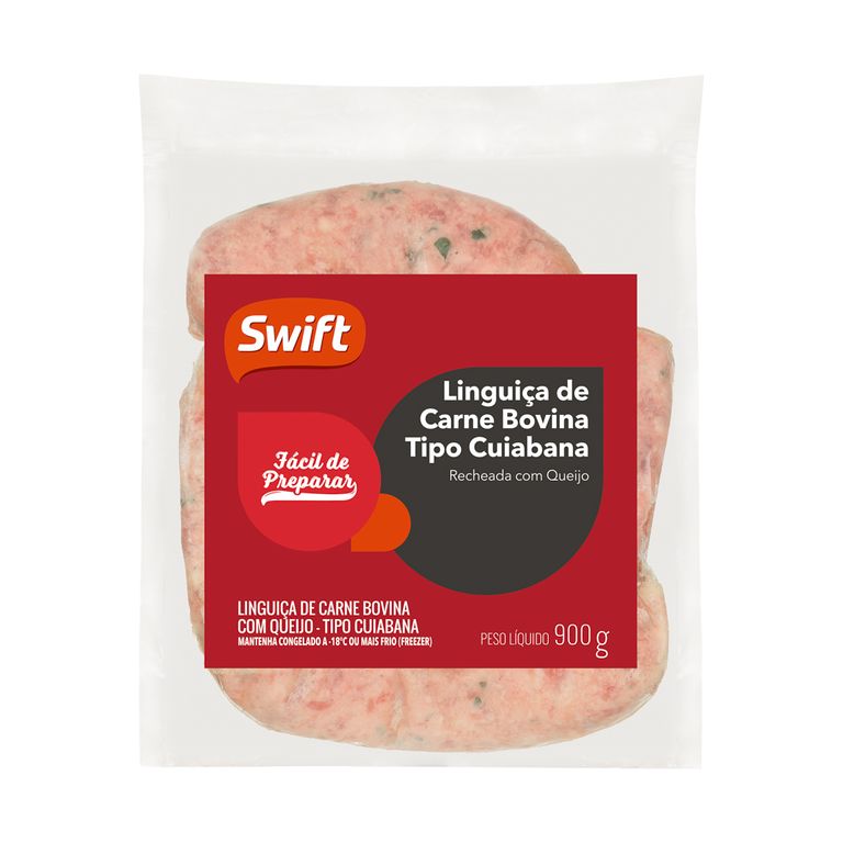 LINGUIÇA DE CARNE BOVINA TIPO CUIABANA SWIFT 900G