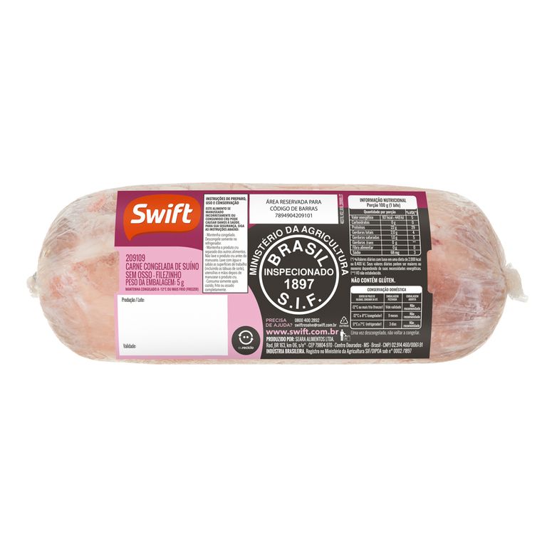 FILÉ MIGNON SUÍNO DE 0,7KG A 1,9KG