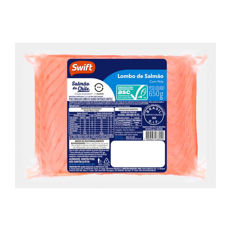 FILÉ DE SALMÃO PREMIUM 650G