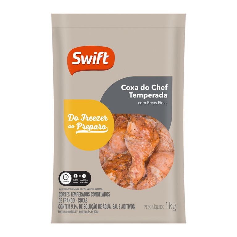 COXA FRANGO TEMPERADA 1 KG