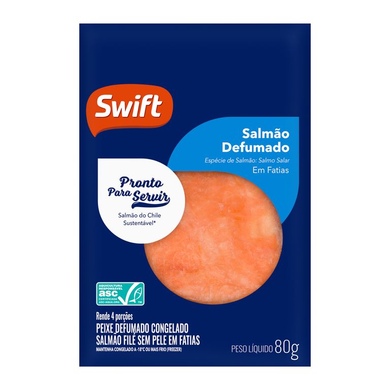 SALMÃO DEFUMADO FATIADO 80G