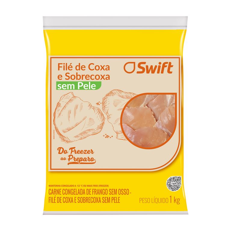 FILÉ DE COXA E SOBRECOXA SEM PELE 1 KG