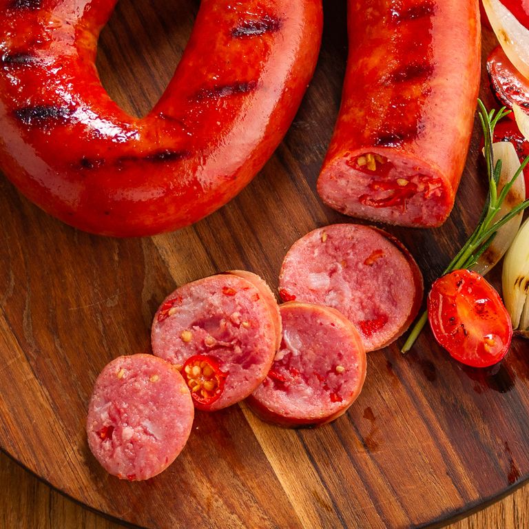 LINGUIÇA SUÍNA COM PIMENTA BIQUINHO 500G