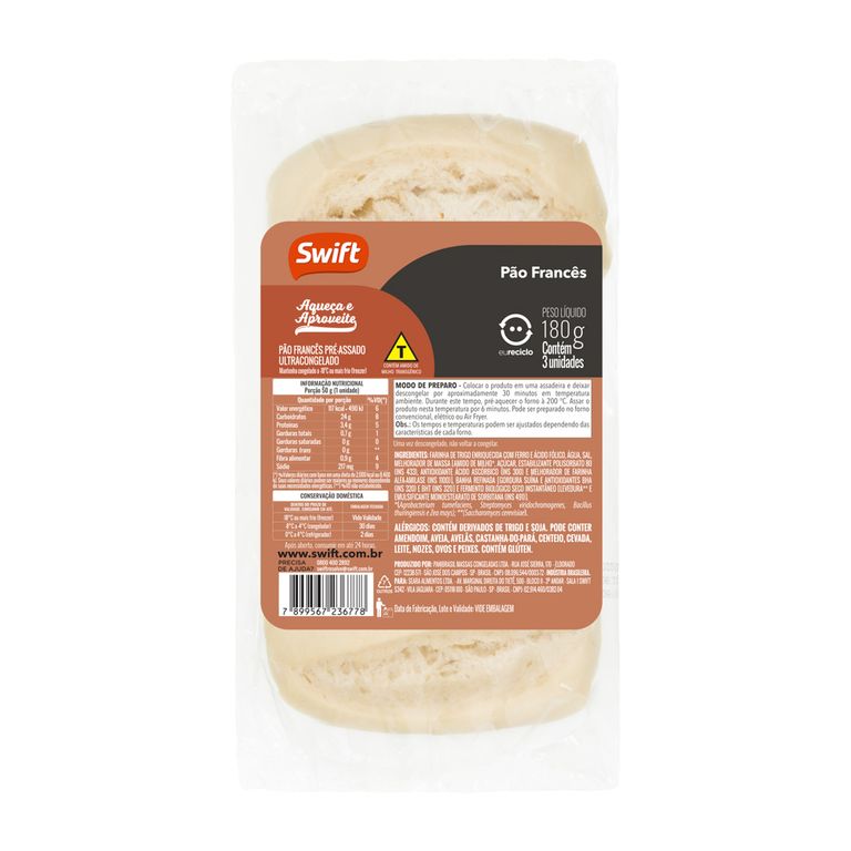 PÃO FRANCÊS 180G