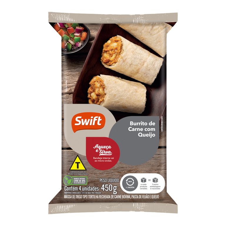 BURRITO DE CARNE COM QUEIJO 450G
