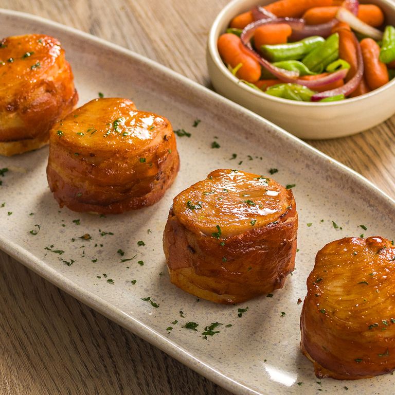 MEDALHÃO DE FILÉ DE FRANGO COM BACON 500G