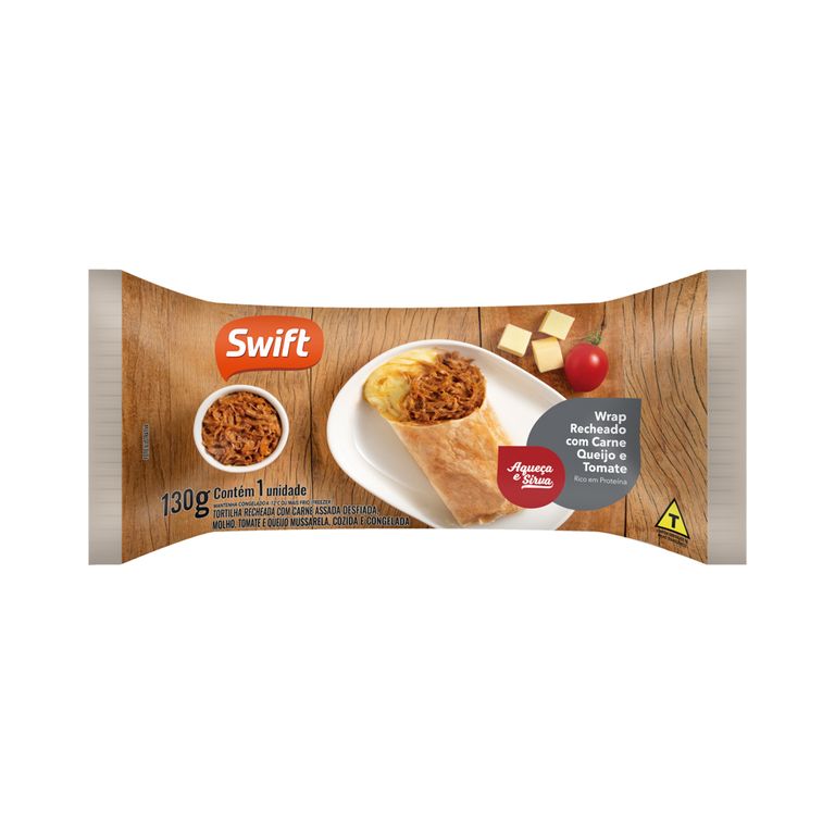 WRAP CARNE DESFIADA COM QUEIJO 130G
