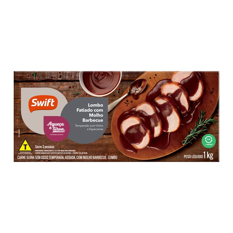 LOMBO SUÍNO COZIDO COM BARBECUE 1KG