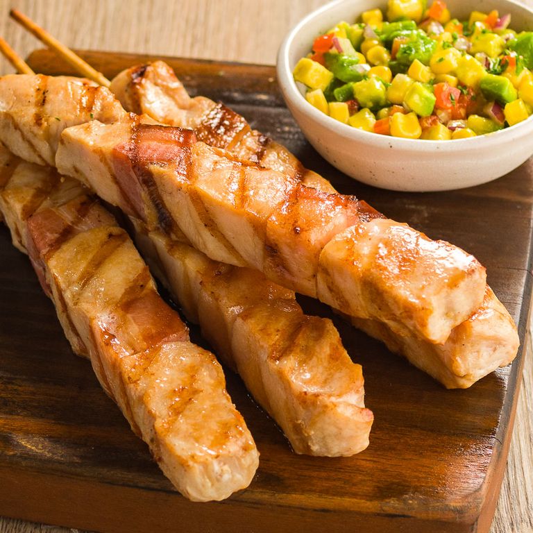 ESPETINHO DE FRANGO COM BACON 900G