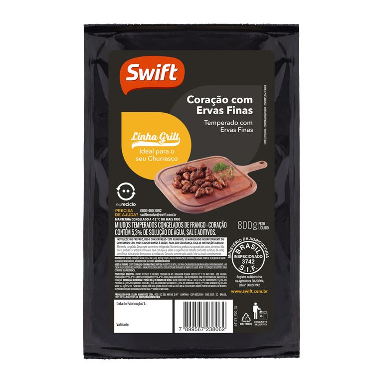 CORAÇÃO COM ERVAS FINAS GRILL 800G