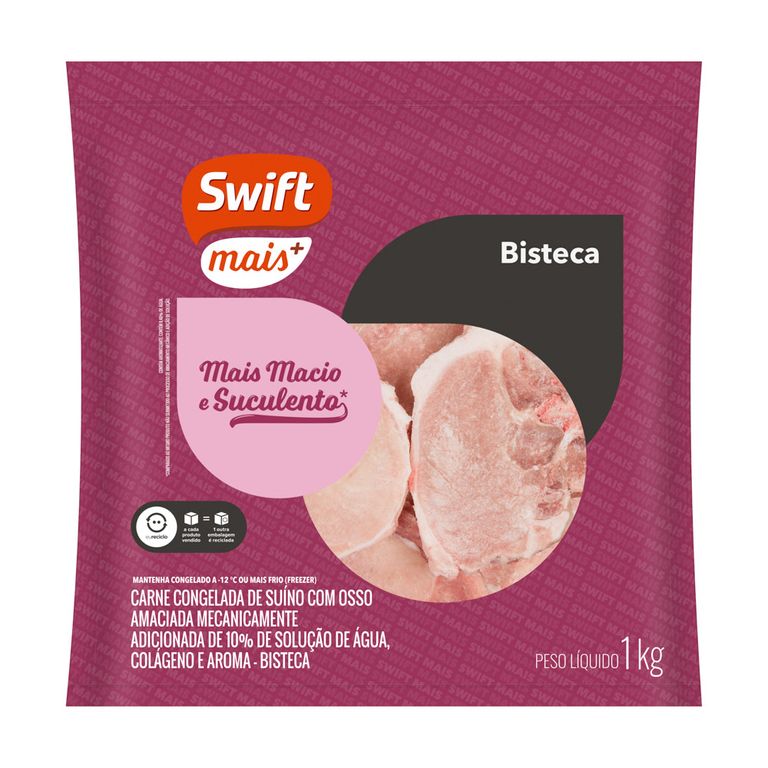 BISTECA SUÍNA LINHA MAIS 1KG