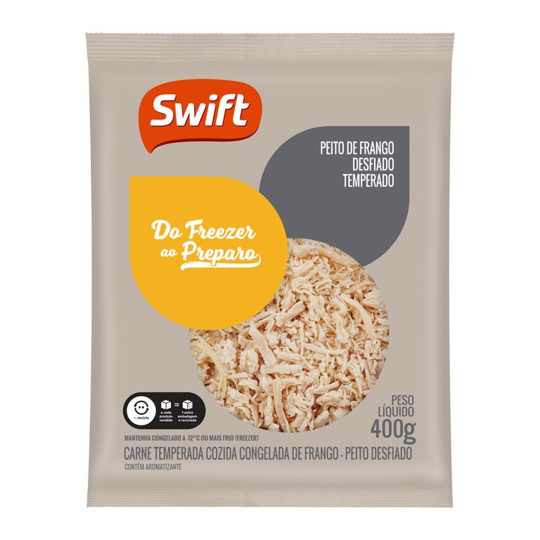 PEITO DE FRANGO TEMPERADO DESFIADO 400G