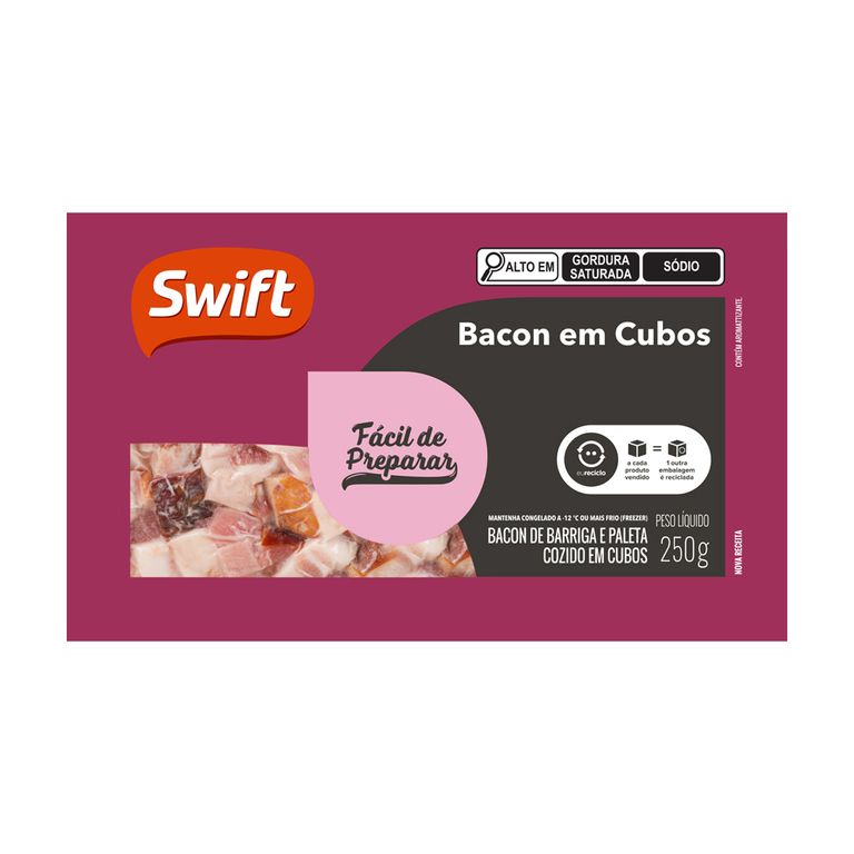 BACON EM CUBOS 250G