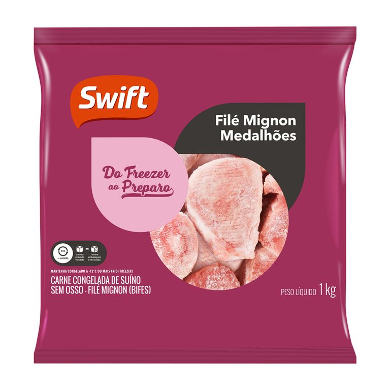 MEDALHÃO DE FILÉ MIGNON SUÍNO 1KG
