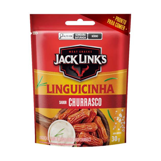 LINGUICINHA DE FRANGO SABOR CHURRASCO JACK LINKS 30G