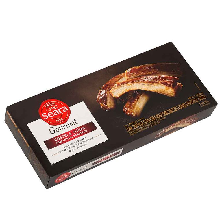 COSTELA SUÍNA COM MOLHO BARBECUE 1KG