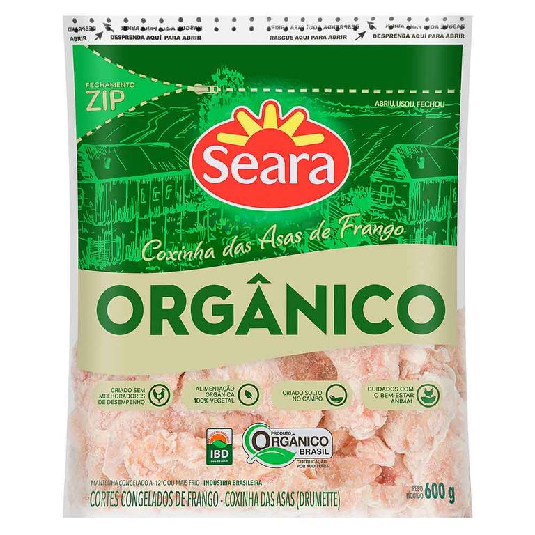 COXINHA ASA ORGÂNICA SEARA 600G